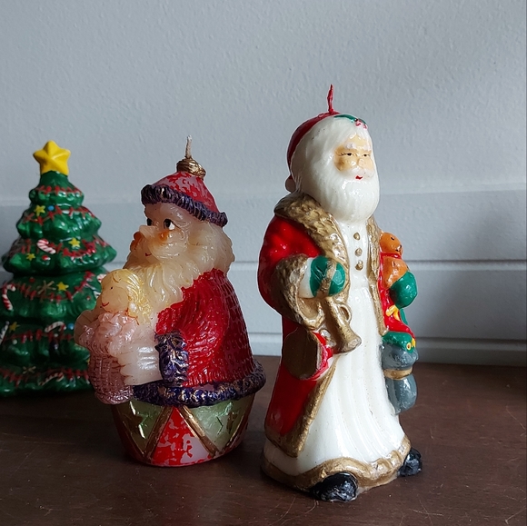 Two vintage Santa candles - Picture 3 of 15